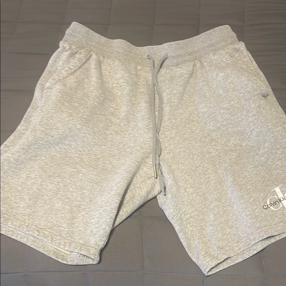 Calvin Klein Gray Athletic Shorts with Elastic Waistband